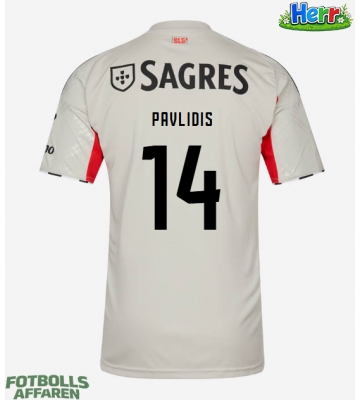 Benfica Vangelis Pavlidis #14 Bortatröja 2025-26 Kortärmad